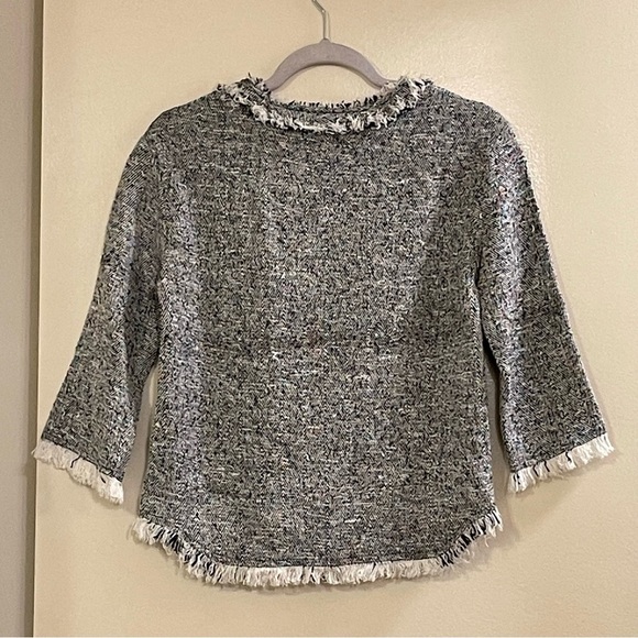 IRO NWOT Bardy Tweed Boucle Knitted Sweater in Black and White - Picture 3 of 6